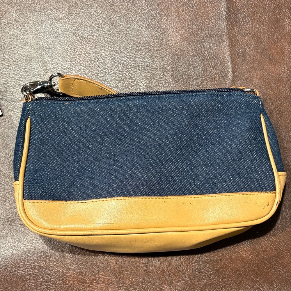 Stylish Blue and Yellow Clutch